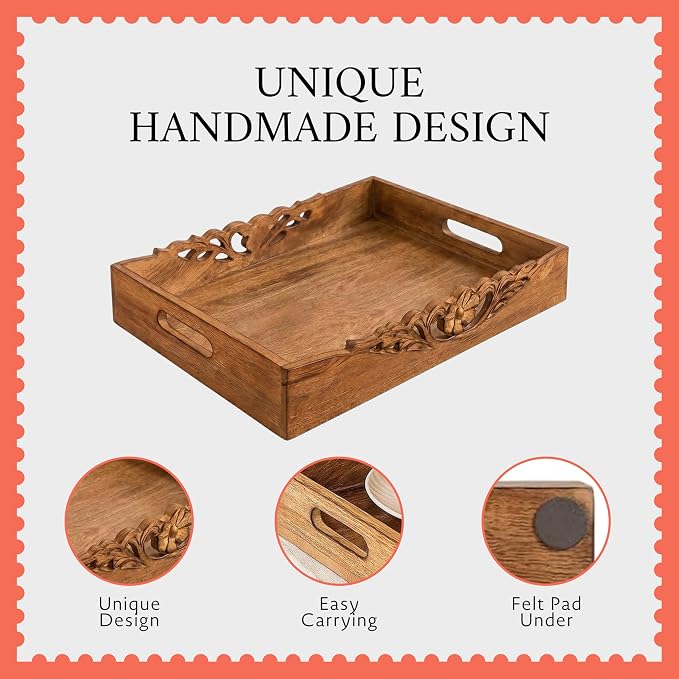 Orchid Mango Wood Serving Tray - Image 7