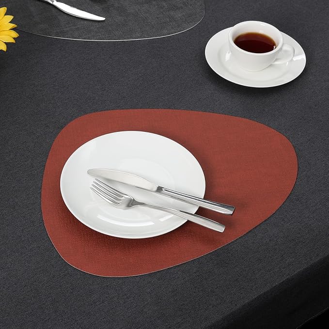 Faux Leather Placemats Set of 4, Dual Sided - Image 8