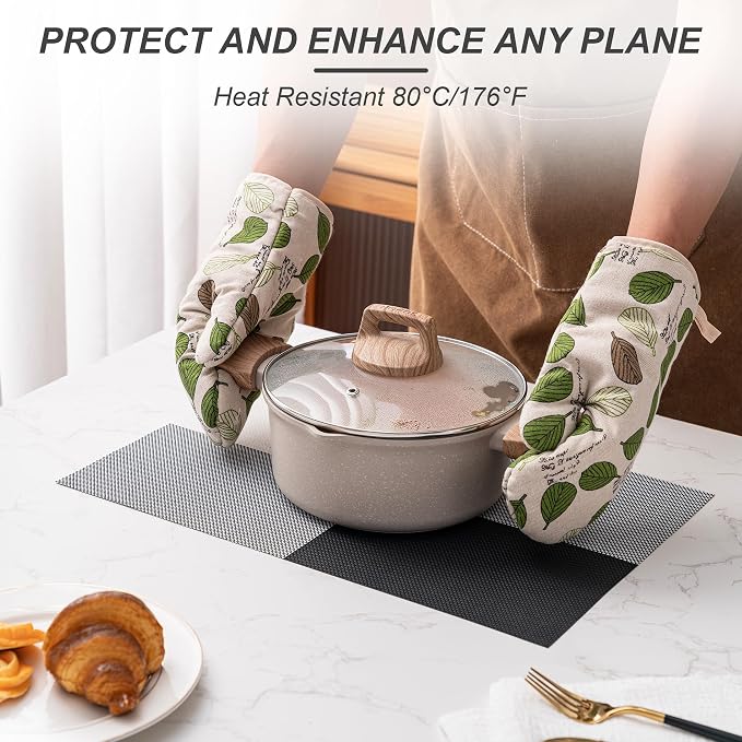 Placemats Set of 6 Washable Indoor | Outdoor Vinyl Place Mats - Image 4