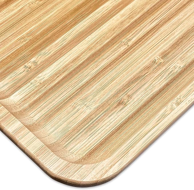Bam&Boo Bamboo Serving Tray Natural Minimalist Rectangular Coffee, Decor - Image 6