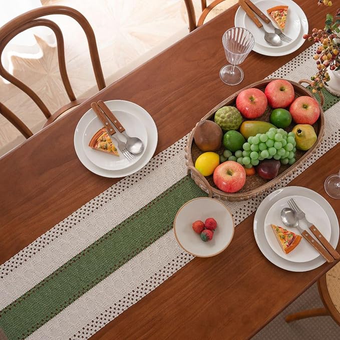 Dark Green Table Runner 72 Inches Long - Image 4