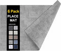 Faux Leather Heat Resistant Placemats 6 Packs, Waterproof Wipeable Dining PU by homing