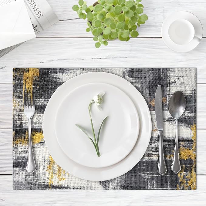 Emvency Farmhouse Placemats Set of 4, 12x18 Inch - Image 4