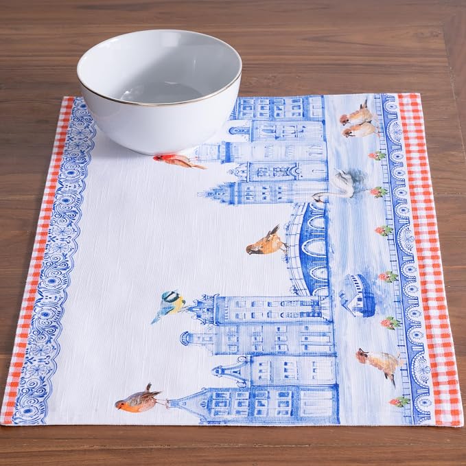 Maison d' Hermine Placemats Set of 4 Reusable 100% Cotton | Cloth Place Mats - Image 8