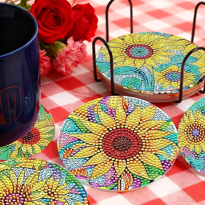 TDOOW Diamond Art Coasters Kits, 5D DIY Crafts Art Kits - Image 2