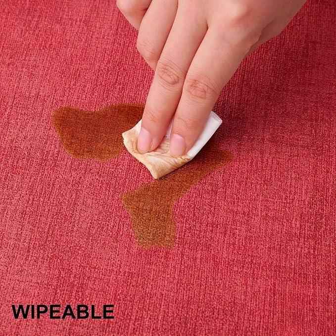 Faux Leather Heat Resistant Placemats 6 Packs, Waterproof Wipeable Dining PU - Image 5