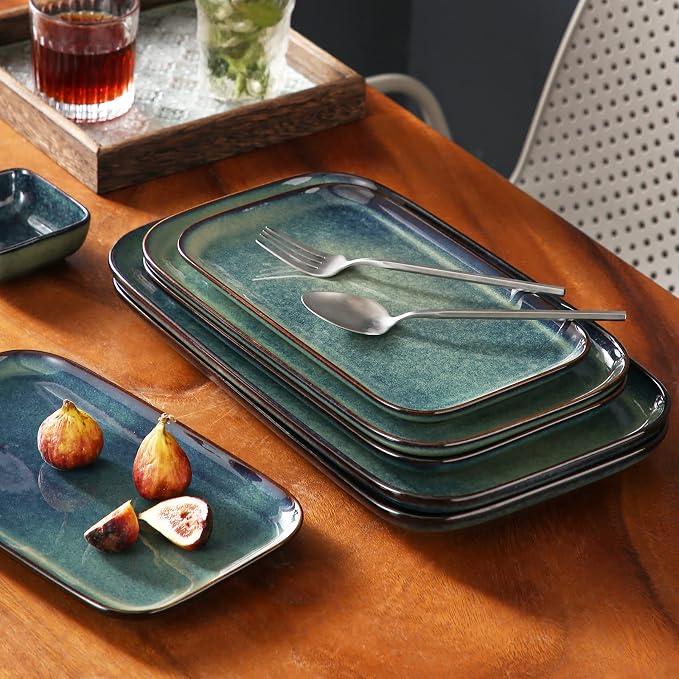 vancasso Stern Serving Platters Set of 3, 15/13/ 11 Inches Rectangular Serving - Image 7