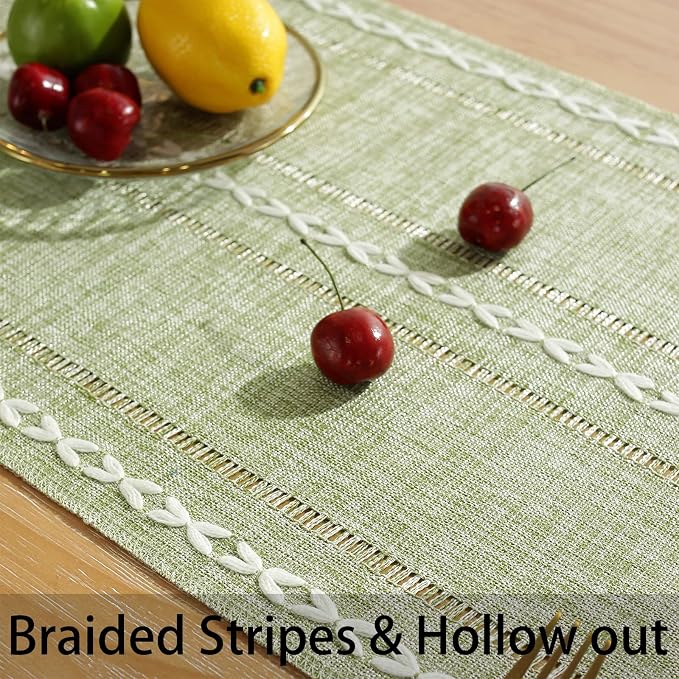 Rustic Boho Table Runner, Farmhouse Table Runners 108 Inches Long - Image 7