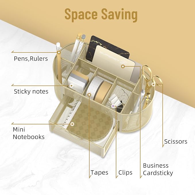 Mesh Desk Organizer, Desk Accessories & Workspace Organizers - Image 4