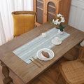 Gernaice 2PCS Boho Table Runner, Embroidered Cotton Linen Farmhouse Table by Gernaice