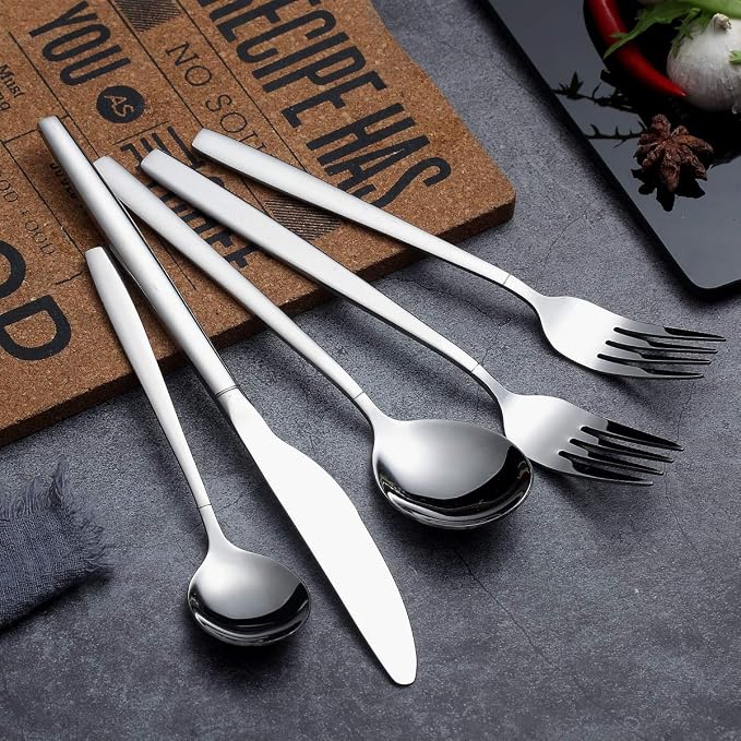 Berglander Flatware Set 20 Pieces, Stainless Steel Flatware Set - Image 3