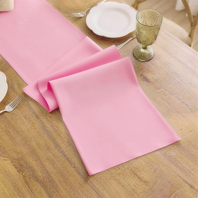 Pink Table Runner, Waterproof Washable Runners 48 Inches Long | Reusable 12x48 - Image 3