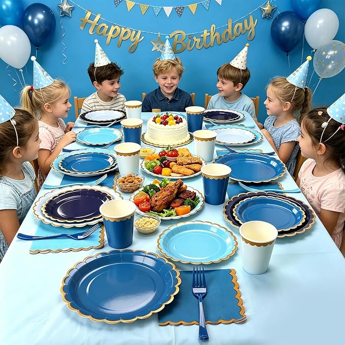 Blue Plates and Napkins Party Supplies - Image 7