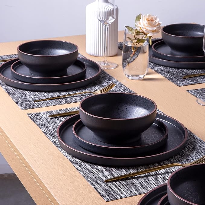 LERATIO Salad Plates, 8.0 inch ceramic plates, Ceramic Salad Plates Set of 6 - Image 6