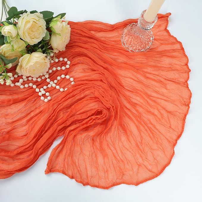 6 Pack Orange Cheesecloth Table Runner 10Ft Gauze Cheese Cloth Table Runner - Image 7