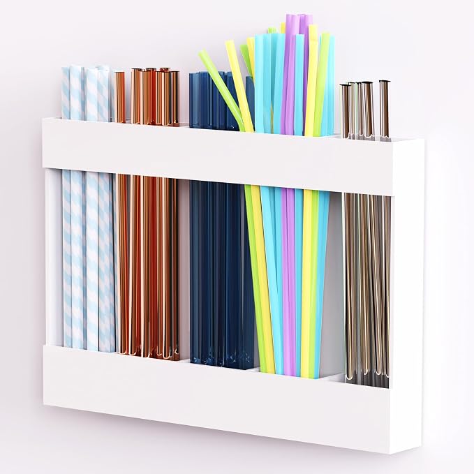 Acrylic Straw Holder & Organizer by ENESNES
