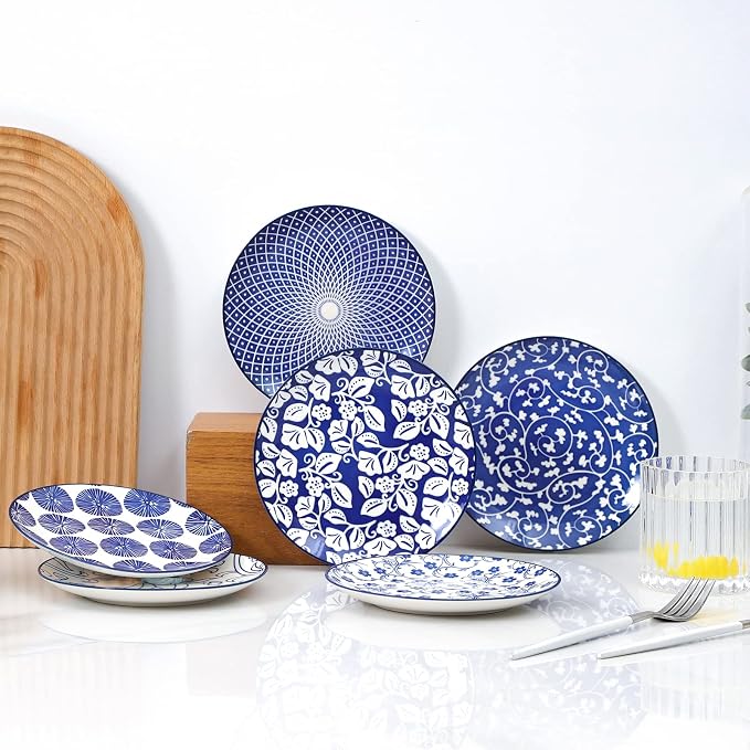 Selamica Ceramic Dessert Plates Set of 6, 6 Inch Appetizer Plates - Image 4