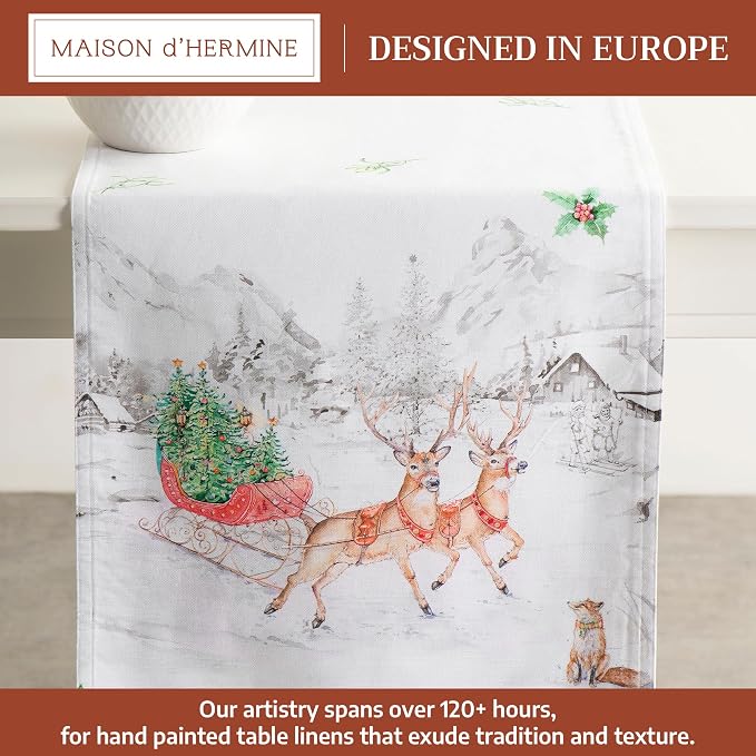 Maison d' Hermine Table Runner 100% Cotton 14.50" x 72" | Table Runners 72 - Image 2