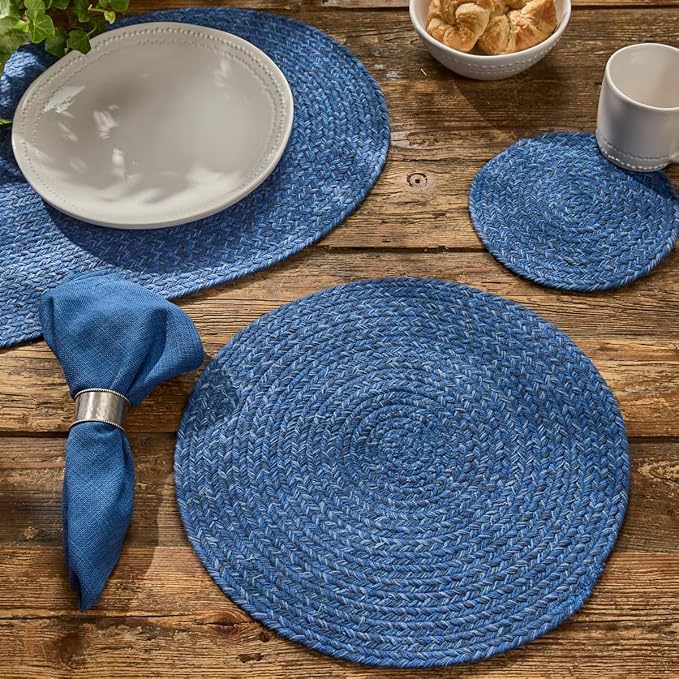 Park Designs Blue Spice Bin Table Runner 15" x 54", Braided | Cotton | - Image 3
