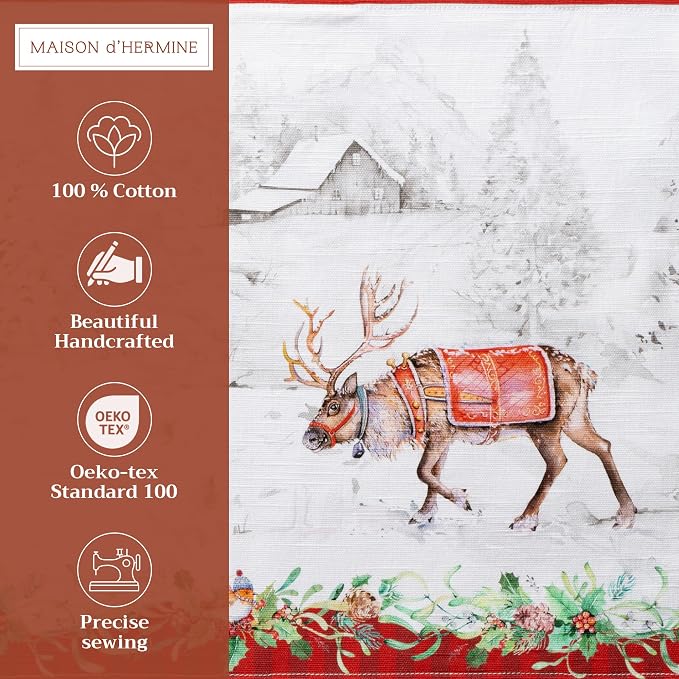 Maison d' Hermine Placemats Set of 4 Reusable 100% Cotton | Cloth Place Mats - Image 2