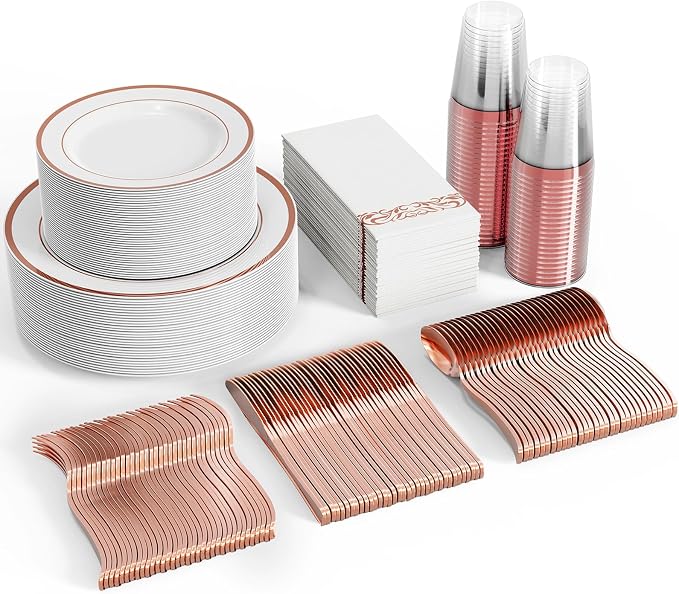 FOCUSLINE 350 Ct Disposable Dinnerware Set by FOCUSLINE