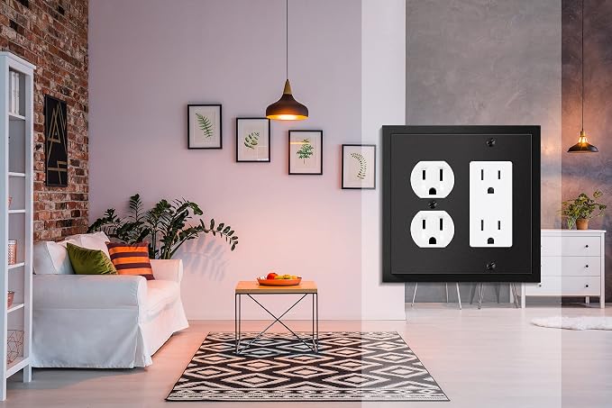 Modern Edge Decorative Wall Plate Switch Plate Outlet Cover, Durable Solid Zinc - Image 5