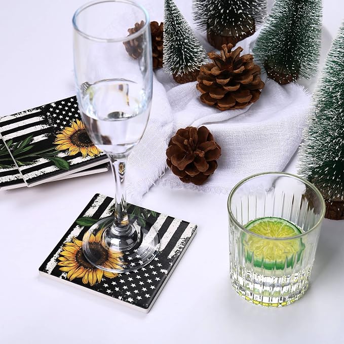wonlex Ceramic Coasters Absorbent - Image 3