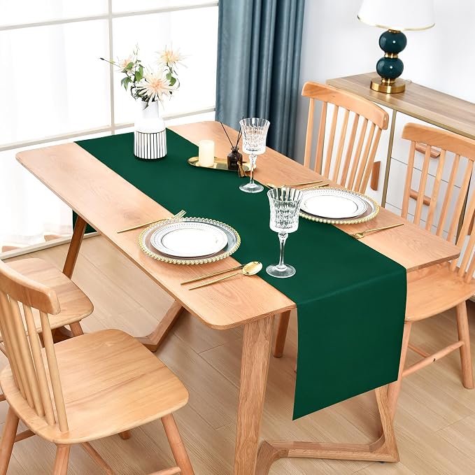 Farmhouse Green Table Runner Dining Table Runners 48 Inches Long Coffee Table - Image 2