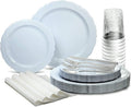 " OCCASIONS " 960 Piece set-Vintage Wedding Party Disposable Plastic Plates & by OCCASIONSFINESTPLASTICTABLEWARE