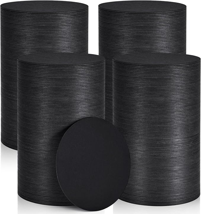 400 PCS Disposable Paper Coasters, Thickened 1.5mm 4 Inch Cardboard Blanks | by GOHDODD