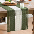 Artoid Mode Army Green Farmhouse Woven Table Runner 12x60 Inch | Seasonal by ArtoidMode