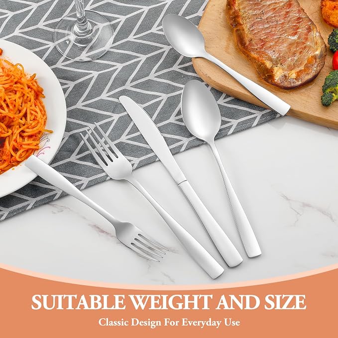 20 Pcs Silverware Set, Stainless Steel Flatware Set - Image 7