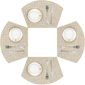 SHACOS Round Table Placemats Wedge Shaped Placemat Set of 4 Non Slip Heat by SHACOS