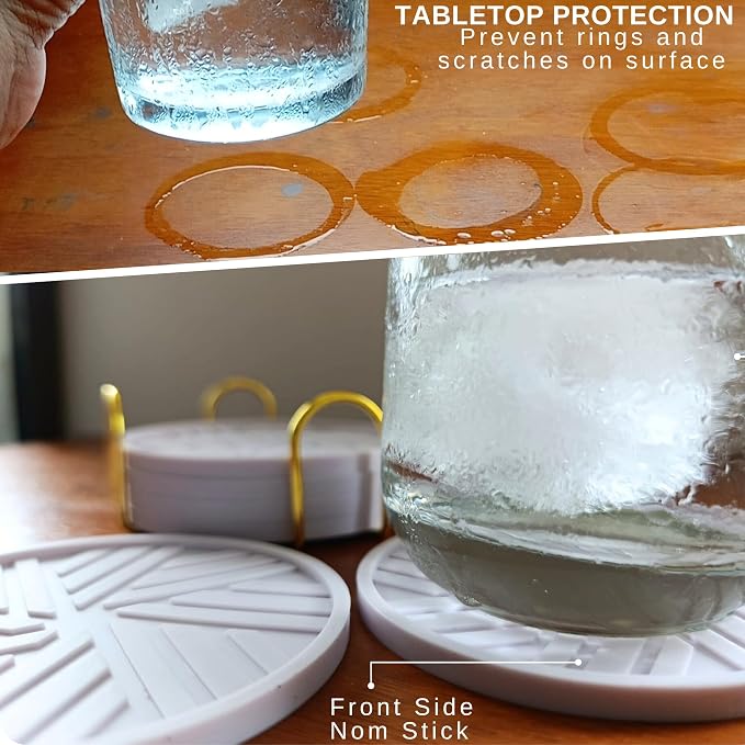 Silicone Drinks Coasters Set of 6 - - Image 4