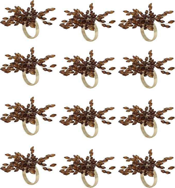 ITOS365 Napkin Rings Set of 12 for Dining Table Decoration Parties Everyday - Image 2