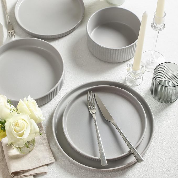 Stone Lain Haven Stoneware 16-Piece Dinnerware Set, Plates and Bowls Sets - Image 4