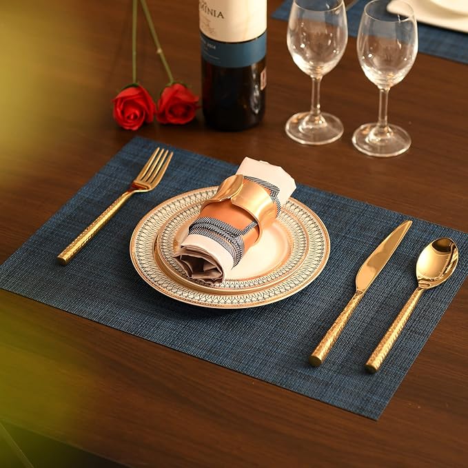 SLKQG Navy Blue Placemats Set of 4 - Image 7