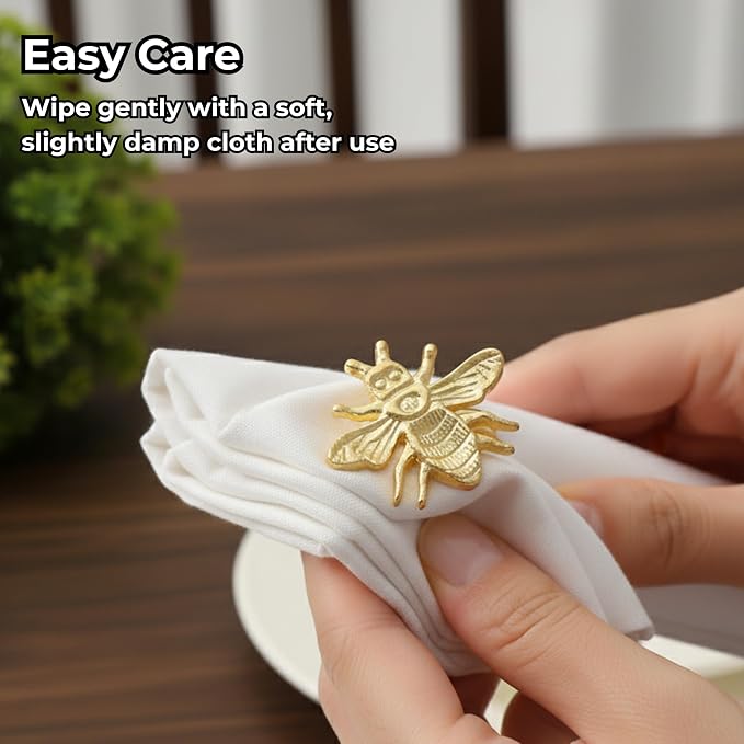 ALPHA Living HOME Decorative Bee Napkin Rings - Image 4