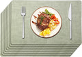 Maxpearl Faux Leather Placemats Set of 8, Light Green | Waterproof by Maxpearl