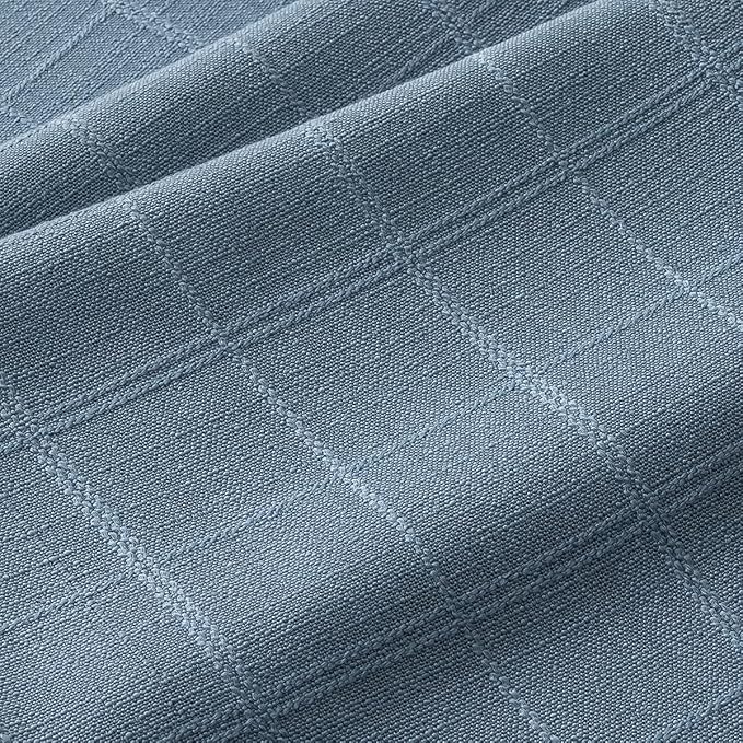 Linen Textured Table Runner, Machine Washable, Farmhouse Neutral Checked table - Image 3