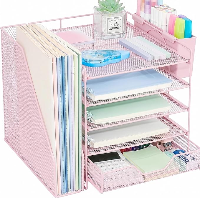 5-Tier Desk File Organizer by Illuminatinglifewiththewarmthandloveoflight