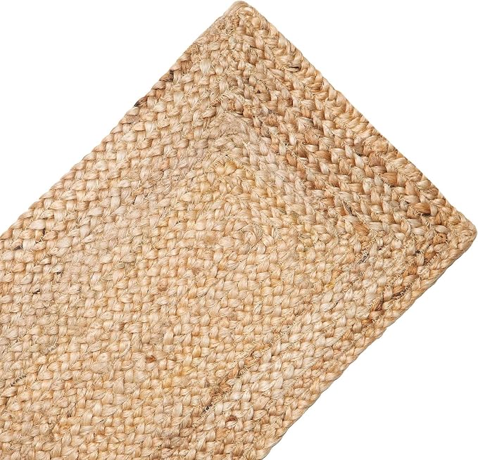 Pack of 1 Handwoven Rectangle Jute Braided Table Runner 13 x 24 Inch, 100% - Image 4