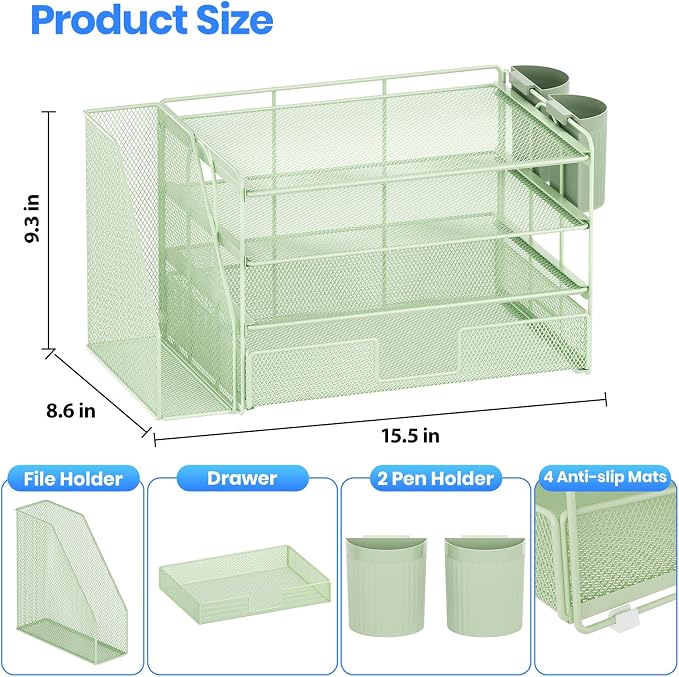 Desk Organizer, 4-Tier Desktop File Organizer - Image 2