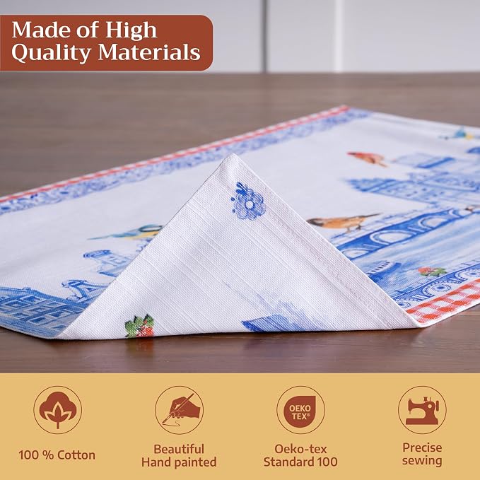 Maison d' Hermine Placemats Set of 4 Reusable 100% Cotton | Cloth Place Mats - Image 3