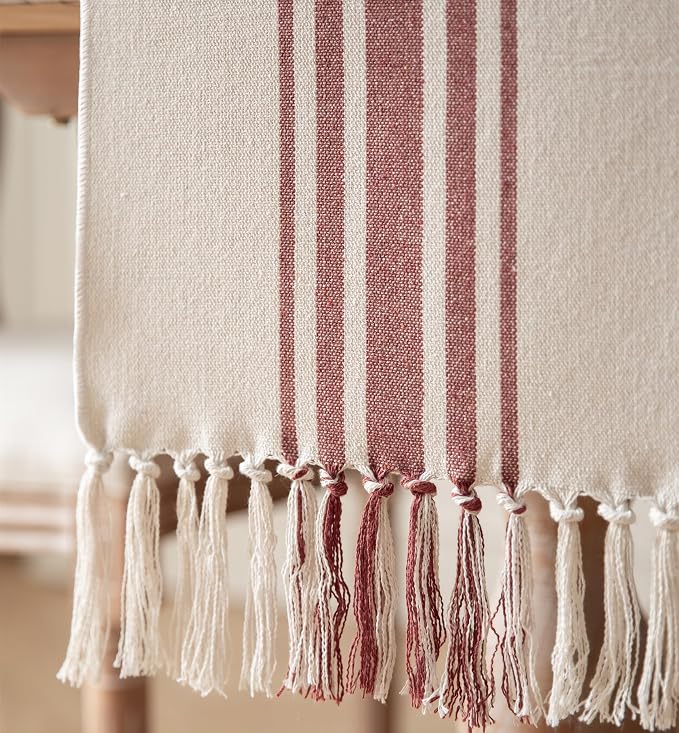 Boho Table Runner for Modern Farmhouse Fall Decor, Dining Table décor 13 x 108 - Image 6