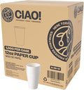 CIAO! 12oz White Paper Hot Cup, Disposable, 90mm Diameter 1 by Ciao