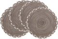 SHACOS Round Placemats Set of 4 Braided Glitter Round Table Placemats 15 inch by SHACOS