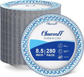 Clawsoff 8.5 Inch 280 Count Paper Plates Heavy Duty Disposable Plates Blue | by BuyNow