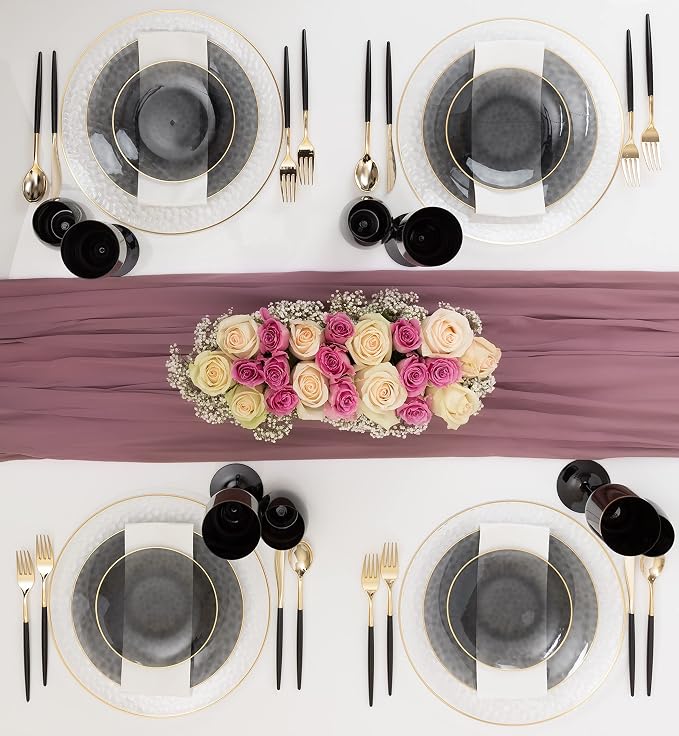 PLASTICPRO 128 Piece Combo Plates Set includes 64-7'' inch Plates & 64-10'' - Image 4