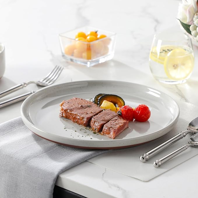 MALACASA Plates and Bowls Sets, 18 Pieces Modern Ceramic Dinnerware Set - Image 8